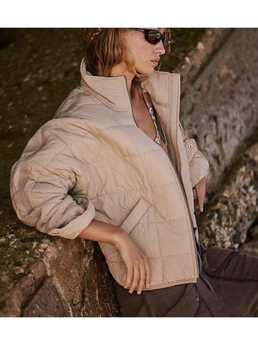 Free People Pippa Packable Puffer Coat Outdoors Athleisure Gorpcore Womens XL